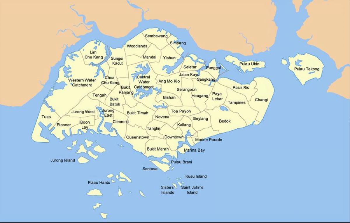 карта на Сингапур още