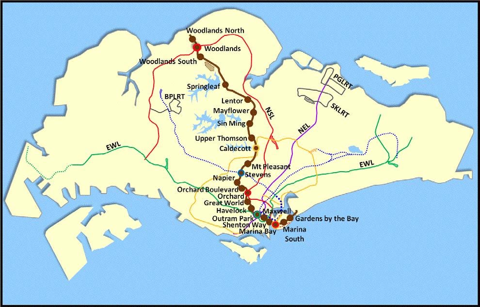 лта MRT на картата