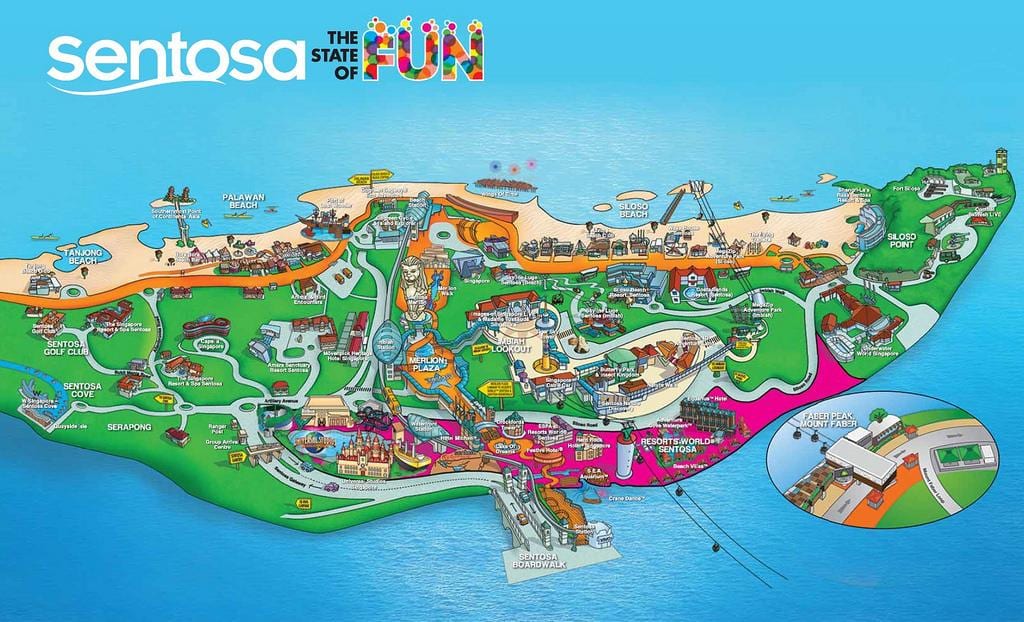 карта на остров sentosa