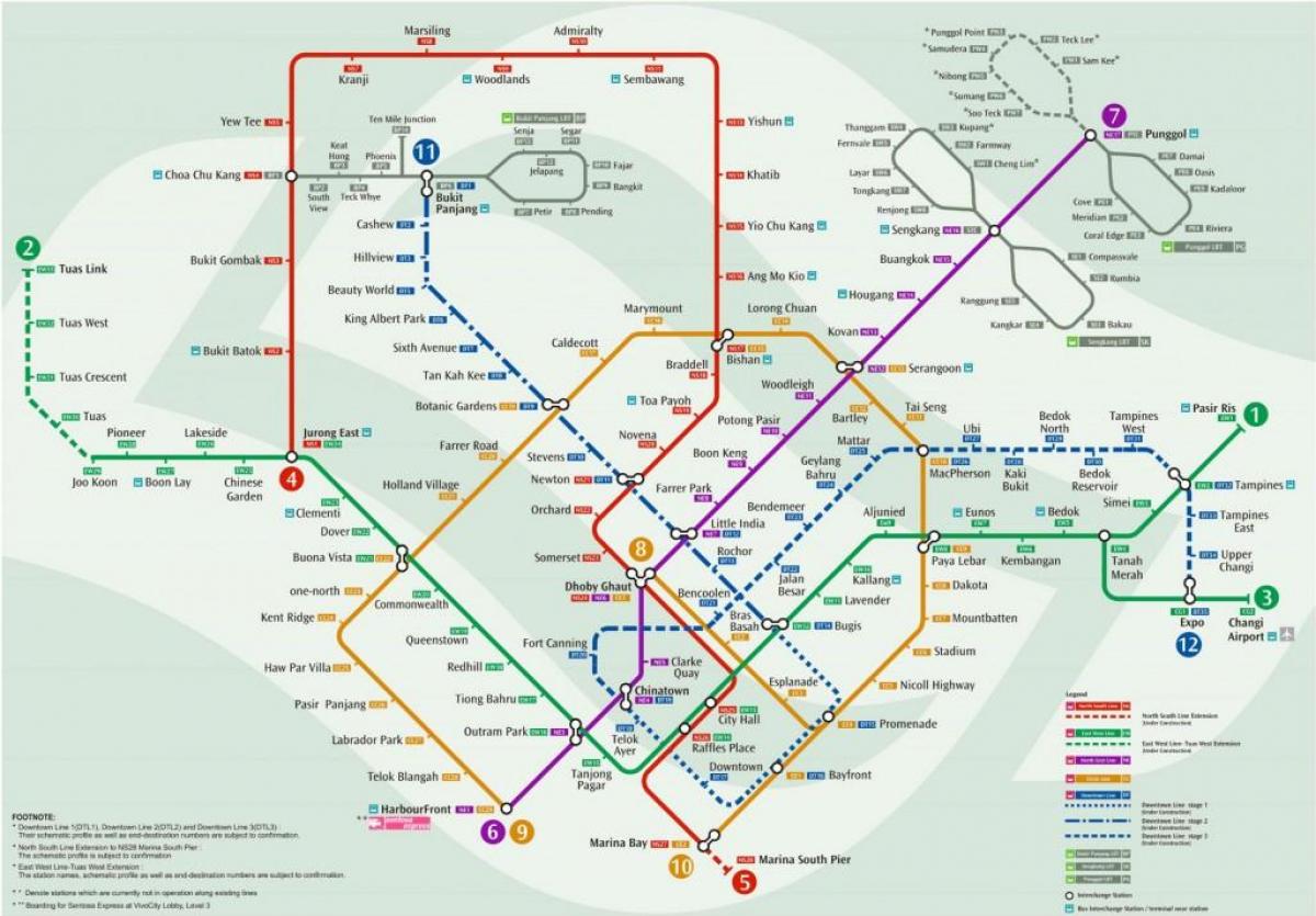 карта на метрото Сингапур