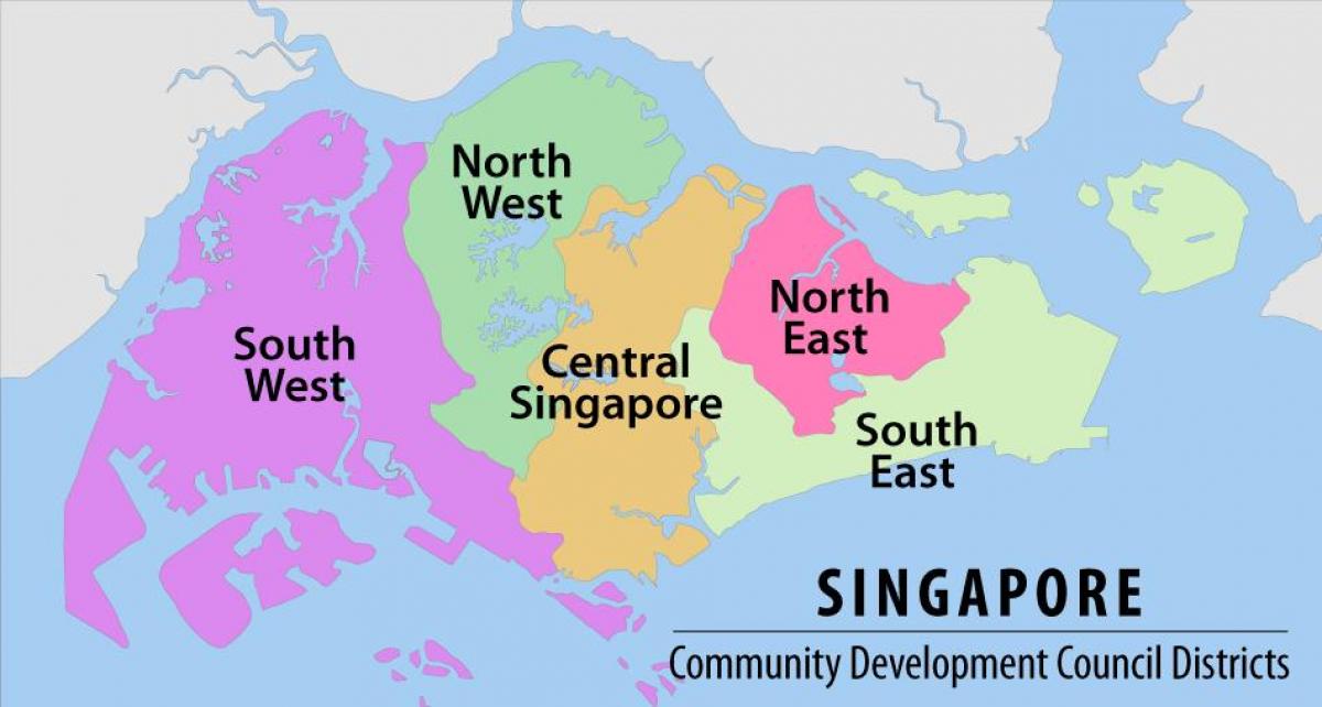 карта на Сингапур област