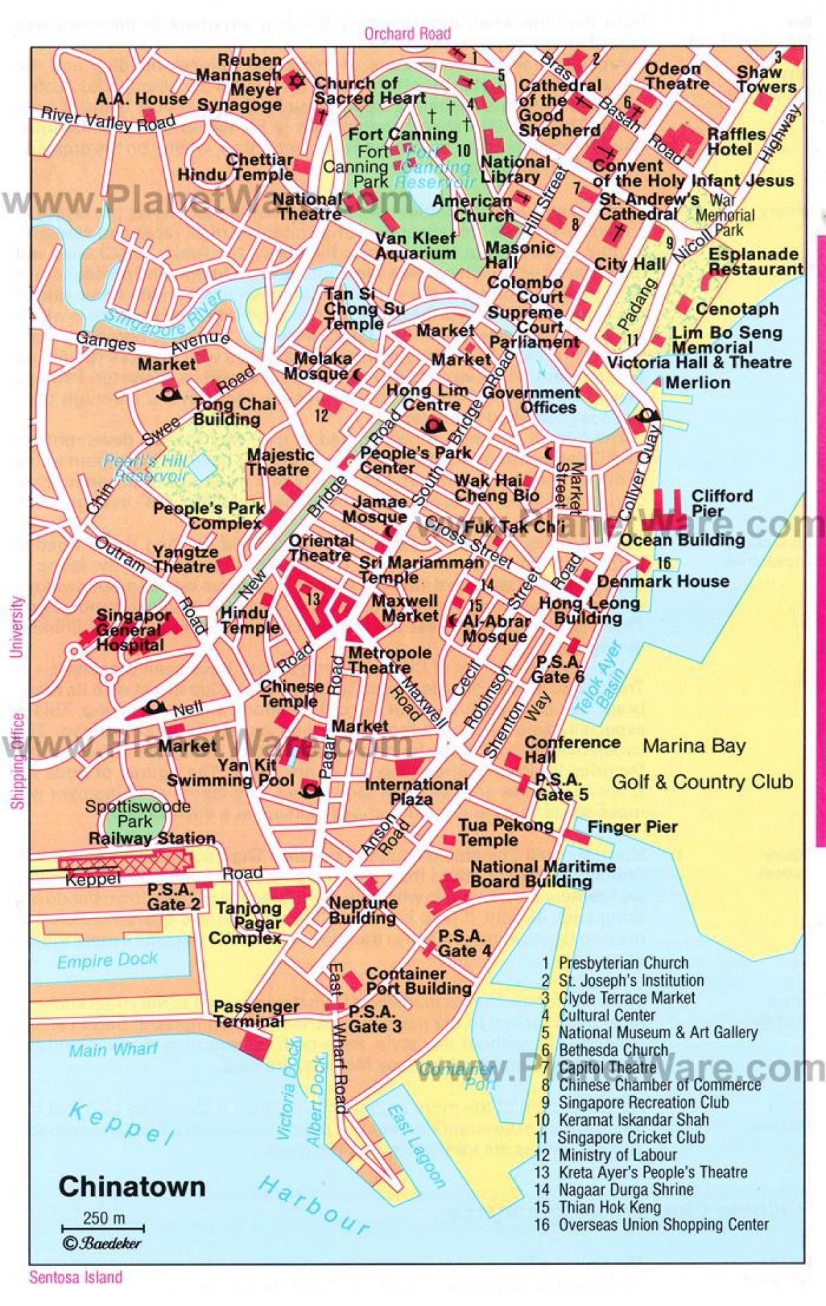 чайнатаун Сингапур карта