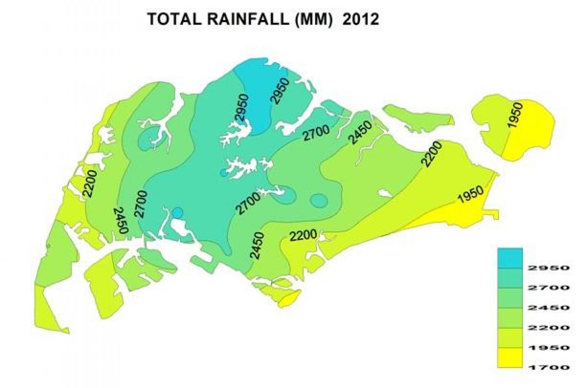 Сингапур дъжд карта