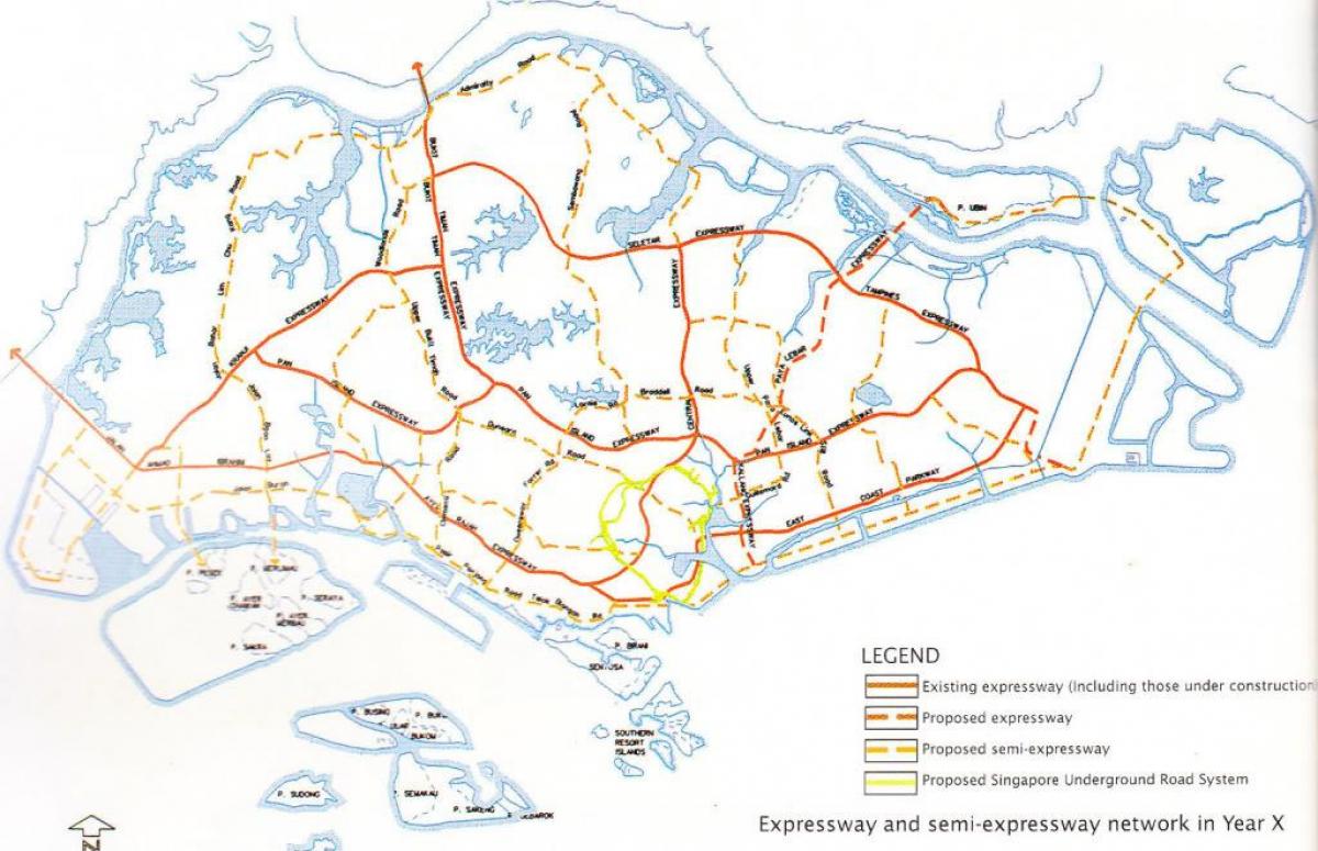 Сингапур на картата хайвей
