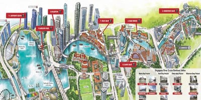 Карта На Сингапур Речен Круиз