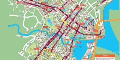 Карта на улиците на Сингапур