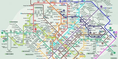 Карта на Сингапур транспорт