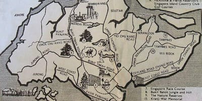 На старата карта на Сингапур