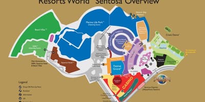Курорти в света Sentosa картата