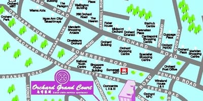 Orchard road, Сингапур карта