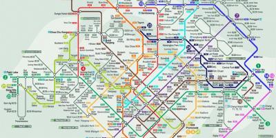 Карта на Сингапур транспорт