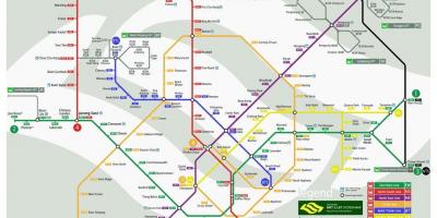 Сингапур линия на метрото на картата